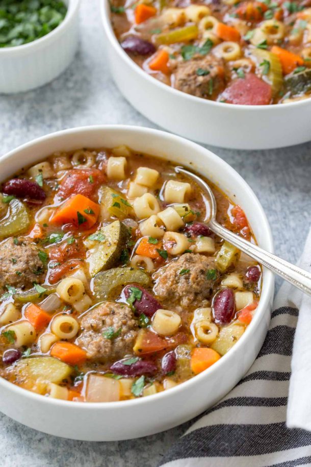 meatball minestrone soup recipe