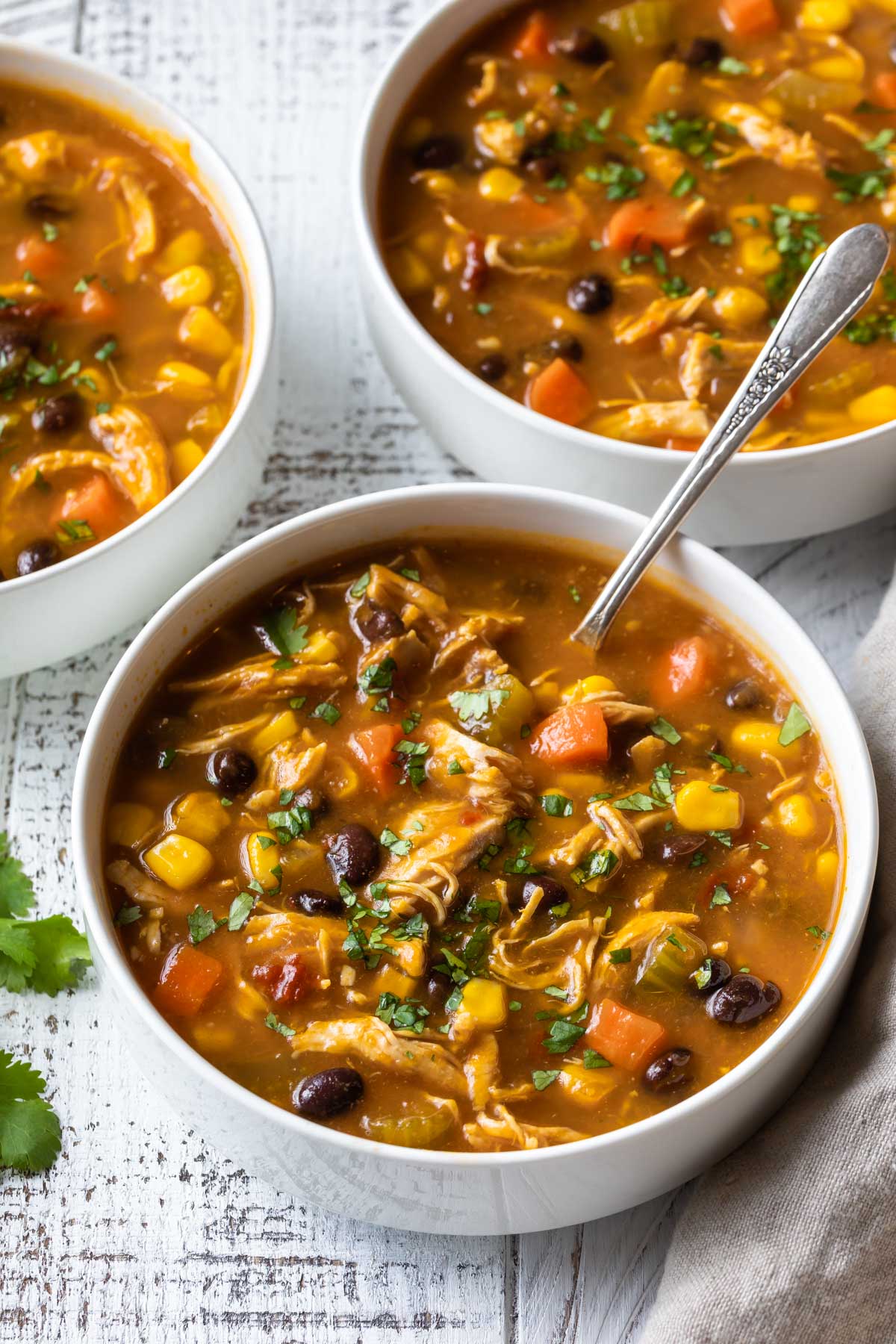 Mexican chicken soup with pumpkin and chipotle