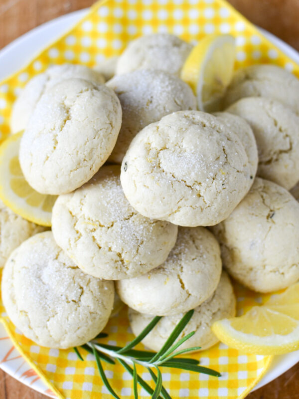 Lemon Rosemary Olive Oil Cookies | dairy free recipe | simplywhisked.com
