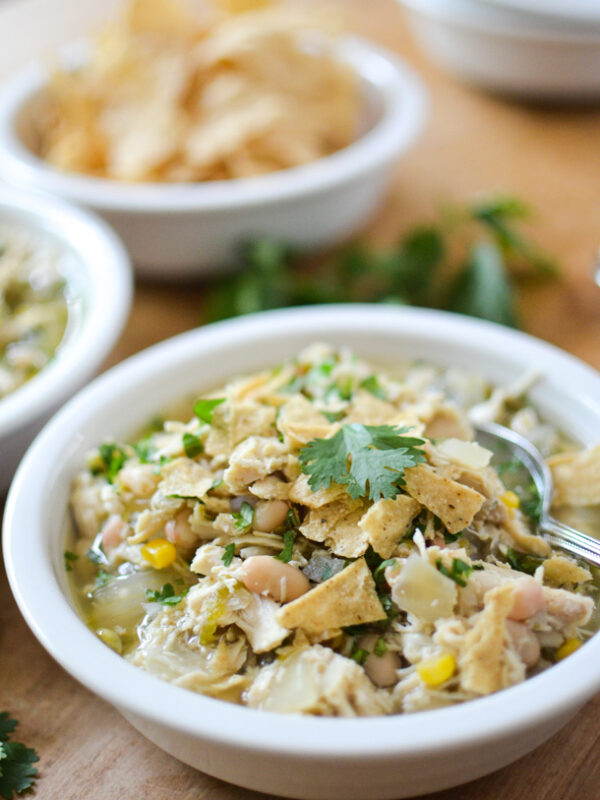 Slow Cooker White Chicken Chili | simplywhisked.com