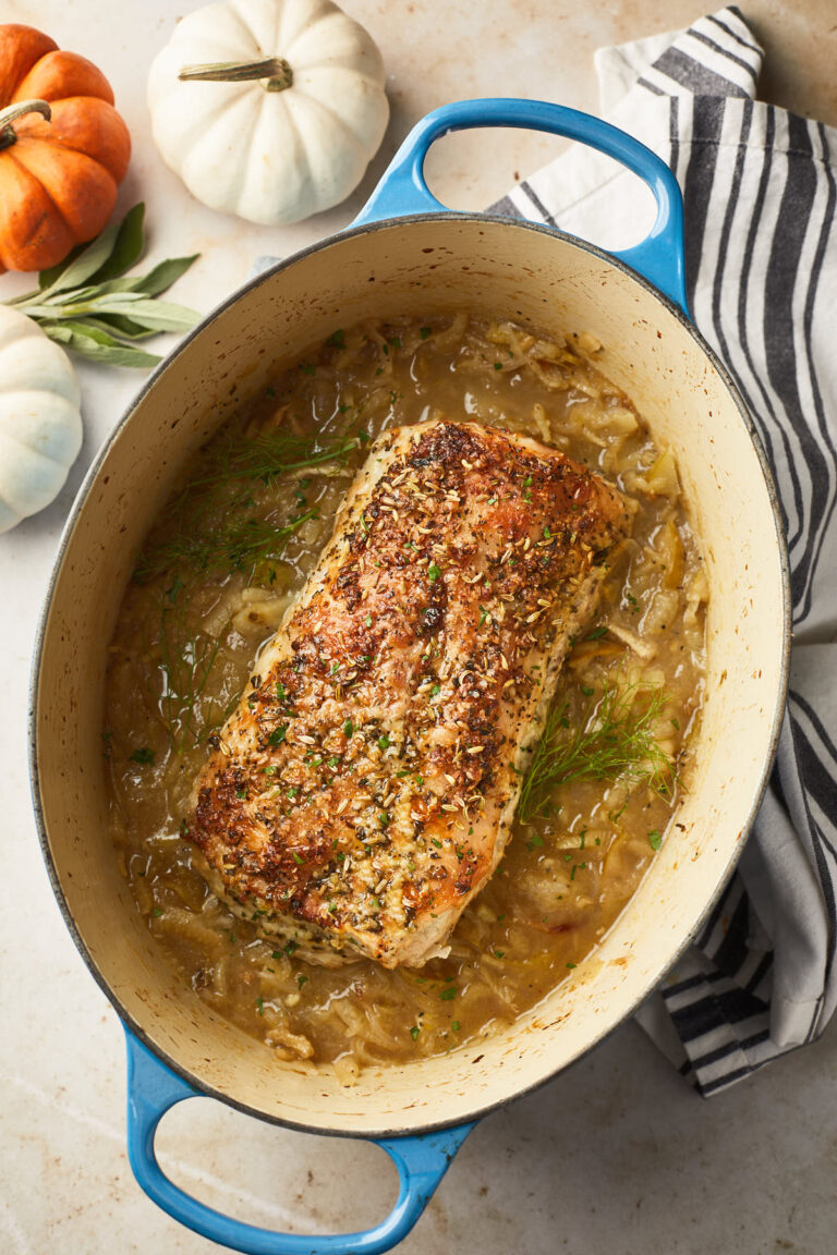 Roast Pork Loin with Fennel & Apples