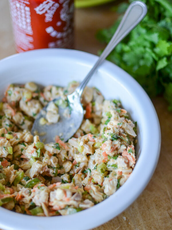 Sriracha Cilantro Chicken Salad | simplywhisked.com