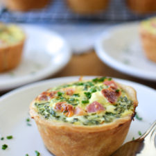 Ham + Sun Dried Tomato Quiche Cups - Simply Whisked