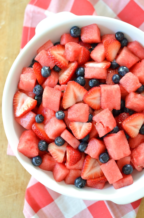 Berry Watermelon Salad | @simplywhisked
