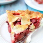Strawberry Rhubarb Rose Pie | @simplywhisked