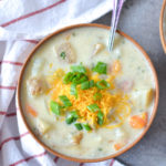 Dairy Free Baked Potato Soup | @simplywhisked