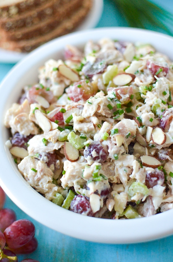 Dairy Free Chicken Salad | Dairy free lunch, dairy free salad | @simplywhisked