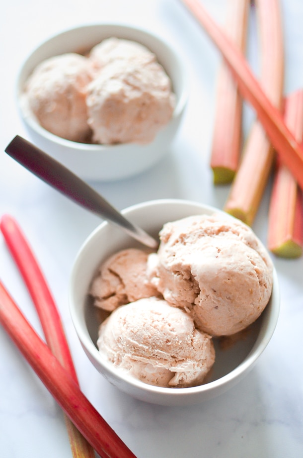Strawberry Rhubarb Coconut Ice Cream