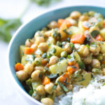 Chickpea Potato Curry | Vegan dinner, meatless dinner, vegetarian curry, easy curry recipe, chickpea curry | @simplywhisked