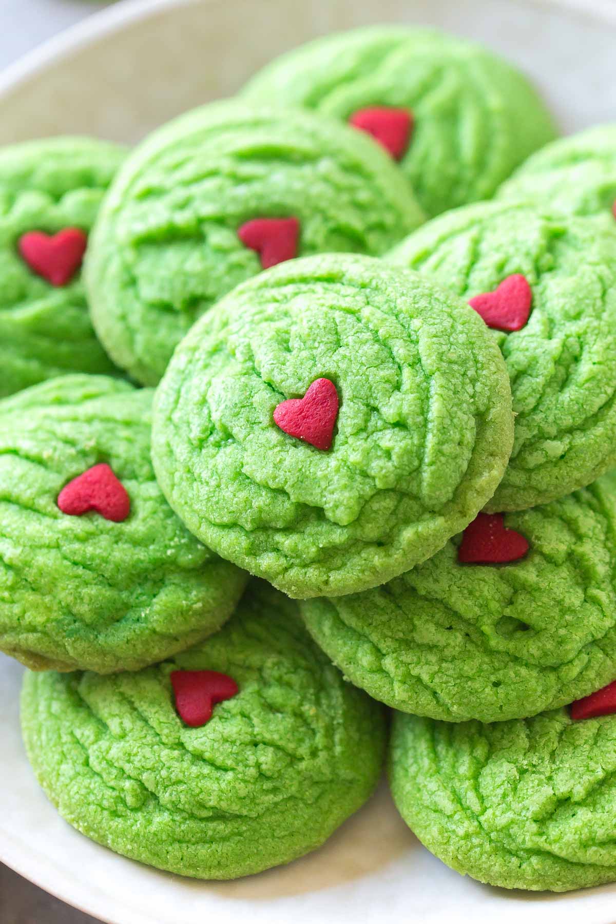 Dairy Free Grinch Cookies | dairy free Christmas cookies, Grinch cookies from scratch #dairyfree #christmascookies #cookies #Christmas #simplywhisked | @simplywhisked