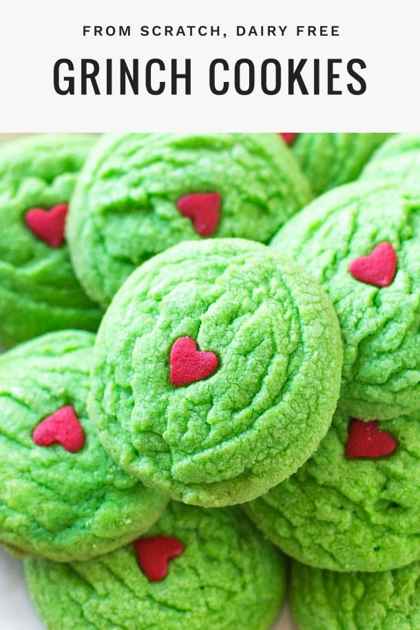 Dairy Free Grinch Cookies | dairy free Christmas cookies, Grinch cookies from scratch #dairyfree #christmascookies #cookies #Christmas #simplywhisked | @simplywhisked