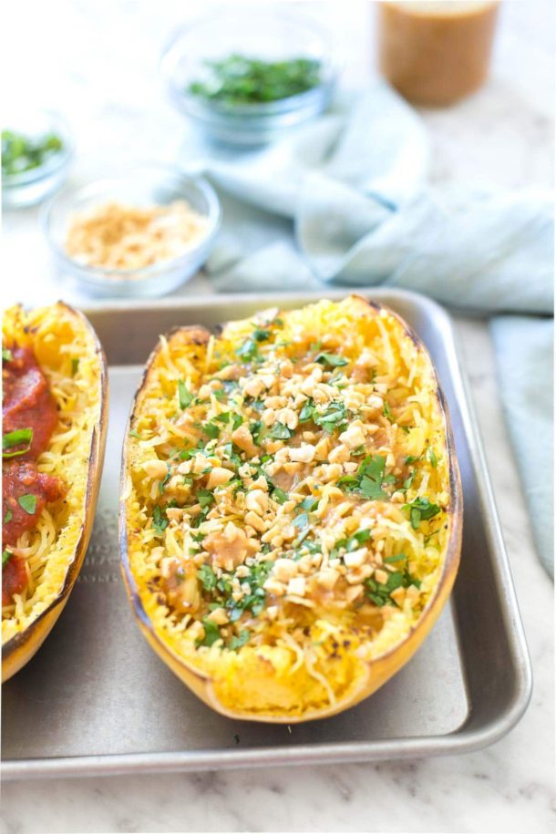 Grilled Spaghetti Squash + 2 Ways to Serve It - Simply Whisked