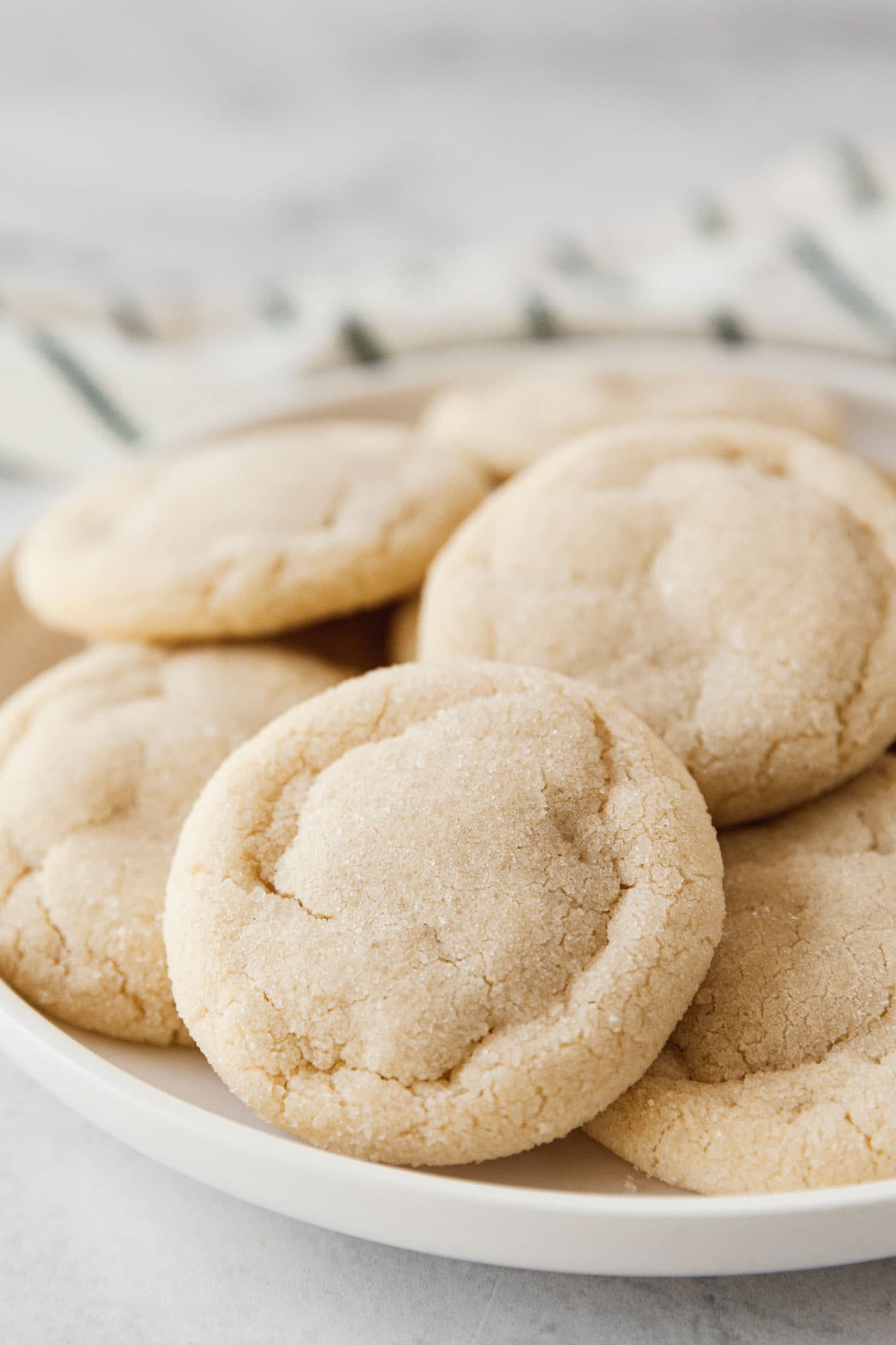 closeup of soft sugar cookies