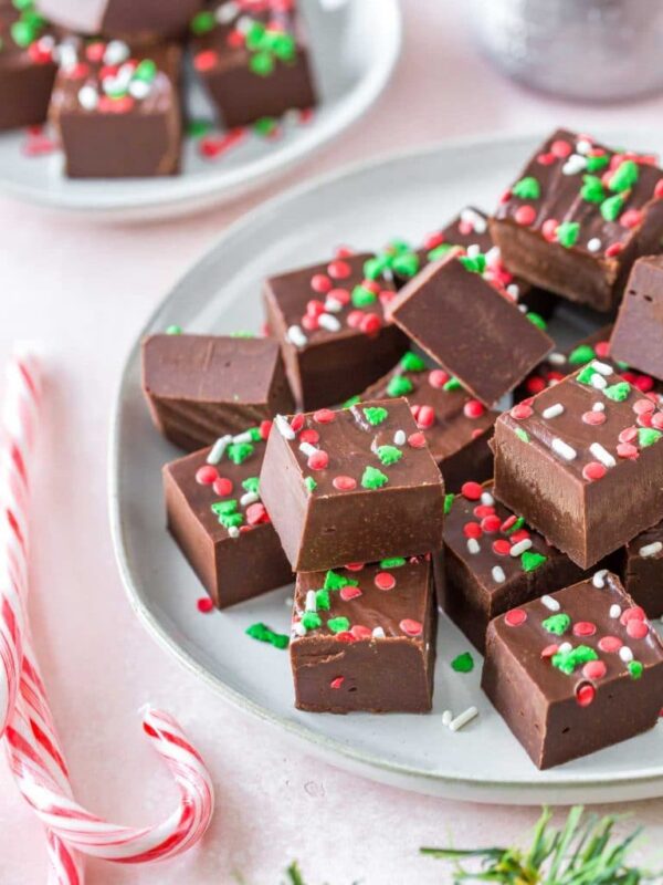easy, three ingredient microwave fudge
