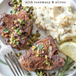 pan seared lamb chops recipe with rosemary and olives