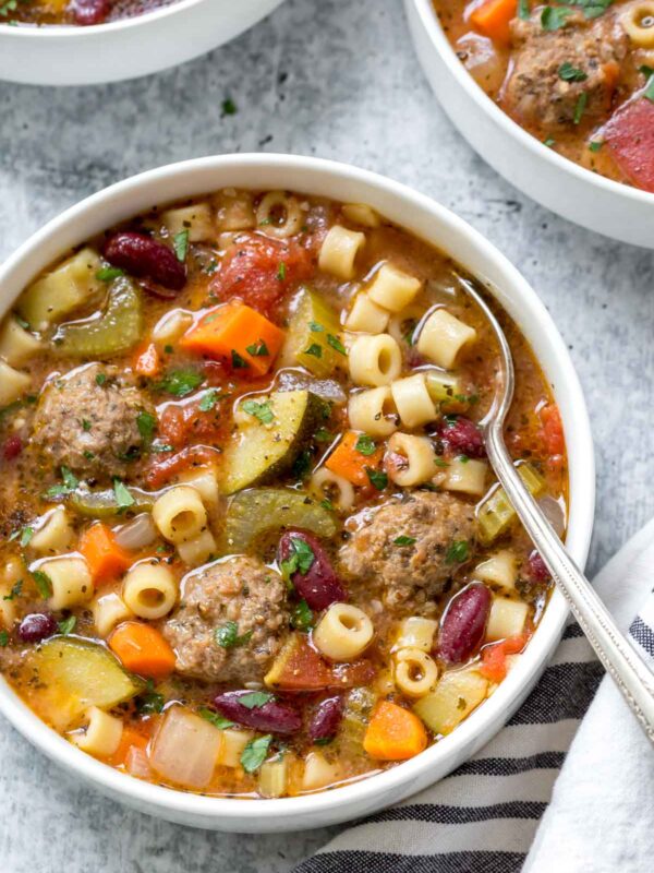 minestrone soup recipe with meatballs
