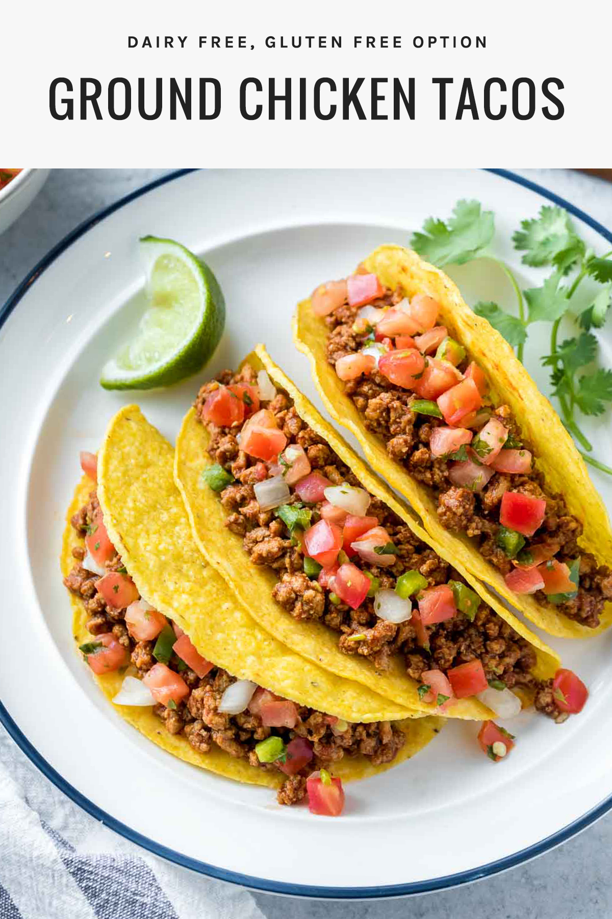 Ground Chicken Tacos Recipe (Dairy Free, Gluten Free) - Simply Whisked