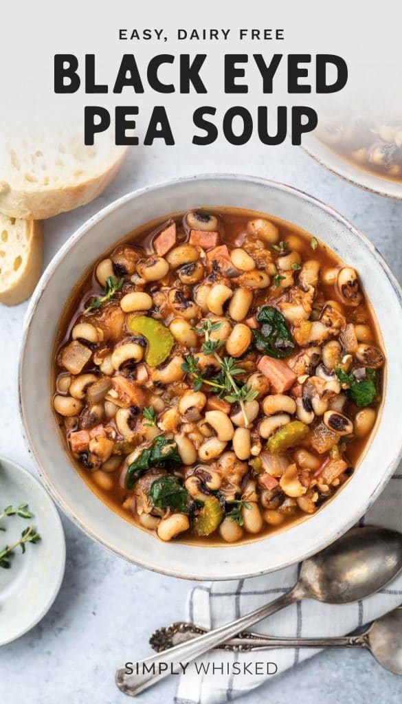 Easy dairy free black eyed pea soup