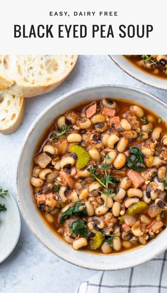 Easy dairy free black eyed pea soup