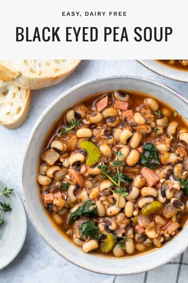 Easy dairy free black eyed pea soup