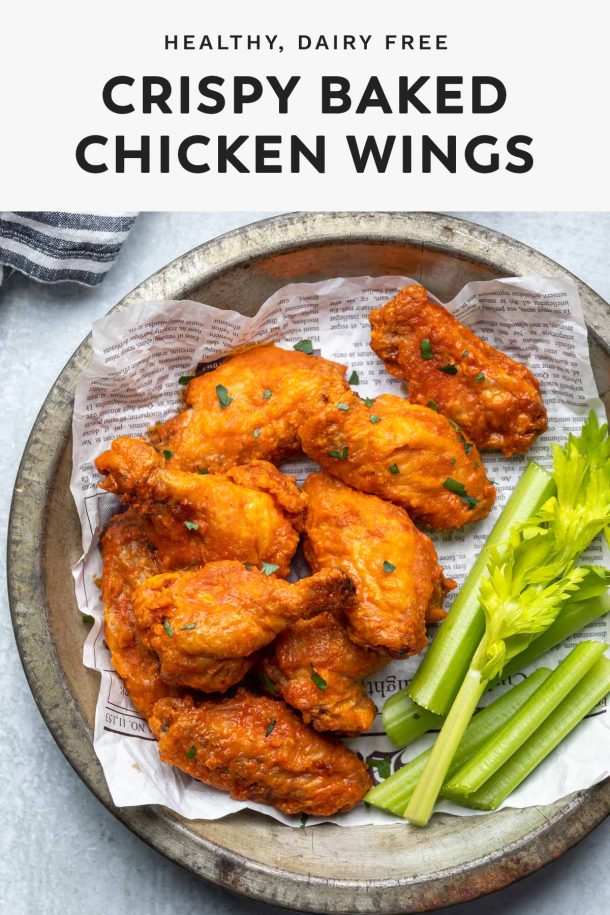 healthy dairy free crispy baked chicken wings