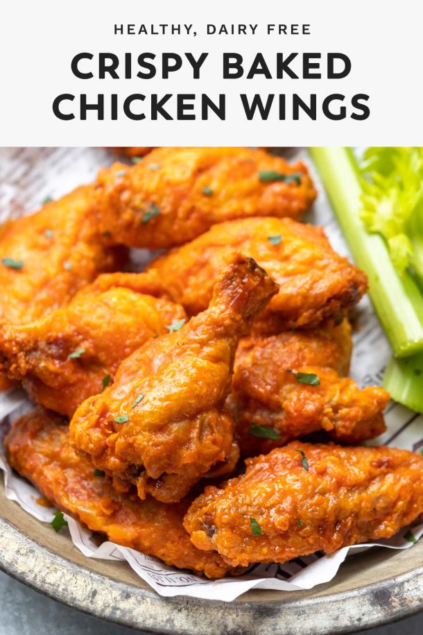 healthy dairy free crispy baked chicken wings