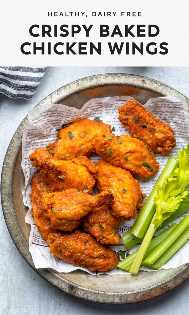 healthy dairy free crispy baked chicken wings