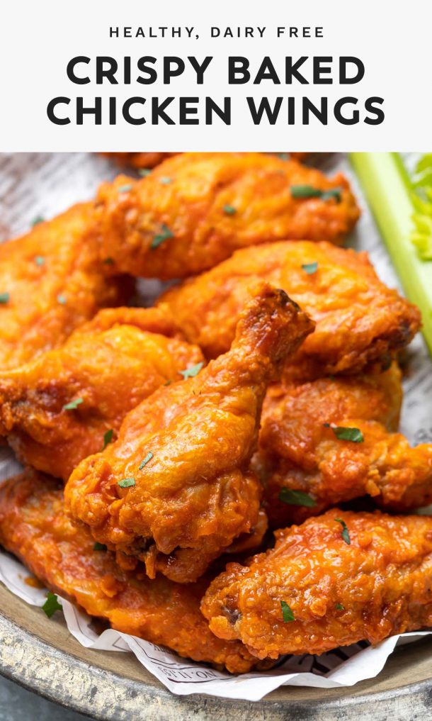 healthy dairy free crispy baked chicken wings