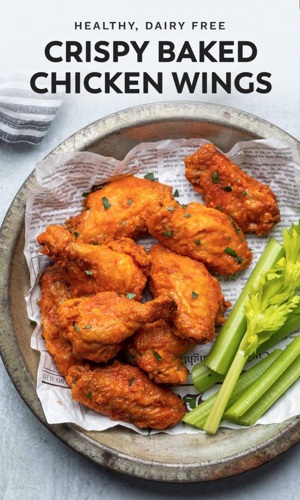 healthy dairy free crispy baked chicken wings