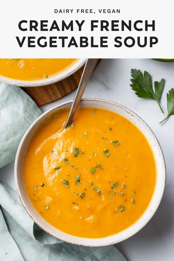 dairy free vegan creamy french vegetable soup