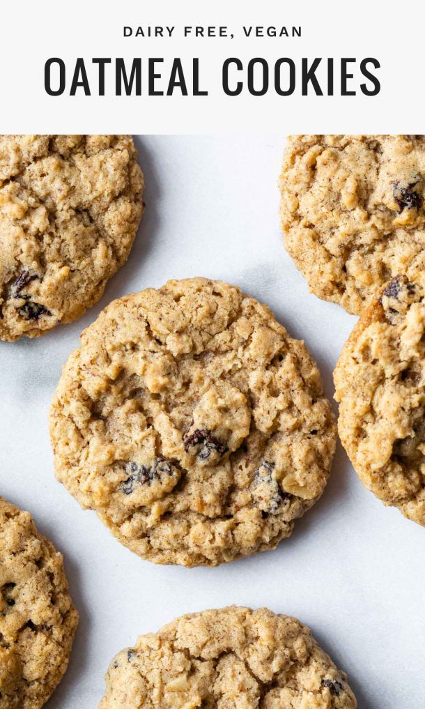 dairy free vegan oatmeal cookies