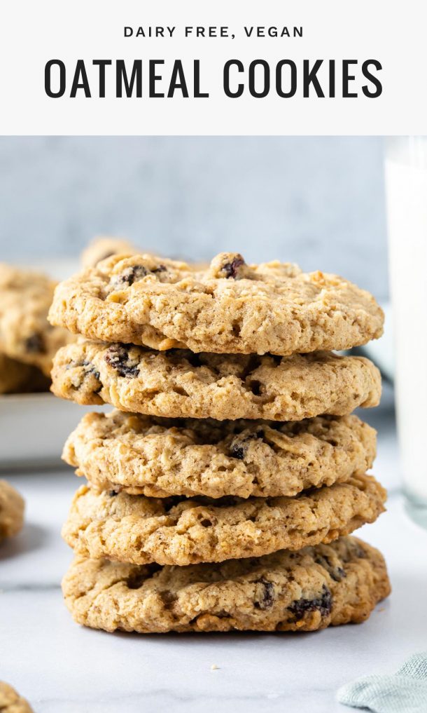 dairy free vegan oatmeal cookies