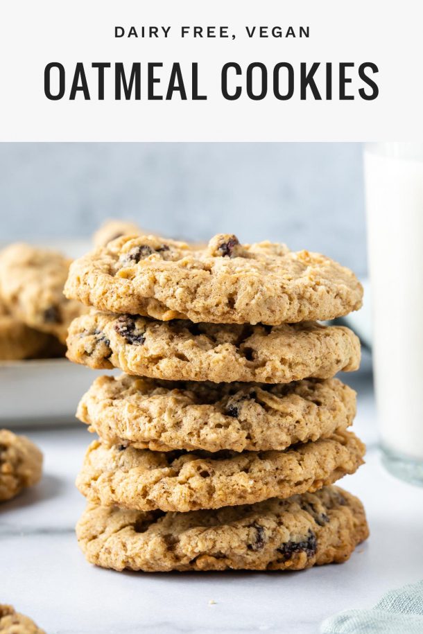 dairy free vegan oatmeal cookies