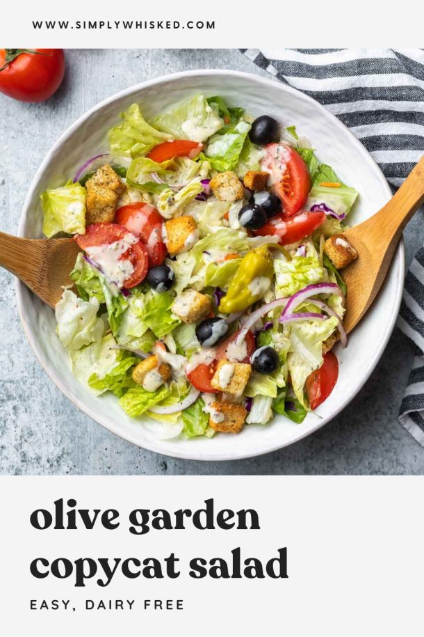 Easy dairy free olive garden copycat salad