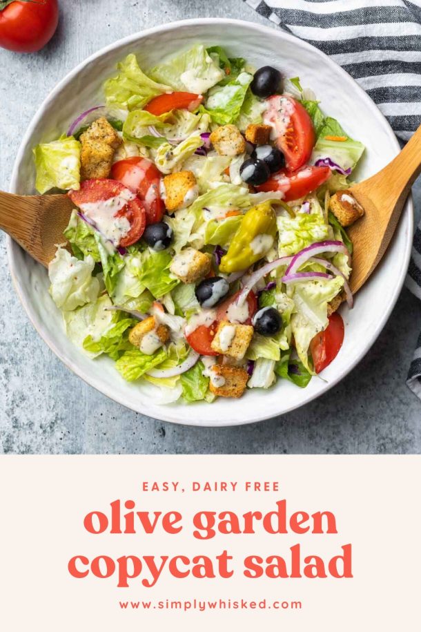 Easy dairy free olive garden copycat salad