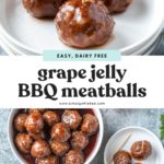 Grape Jelly Meatballs (Dairy Free) - Simply Whisked