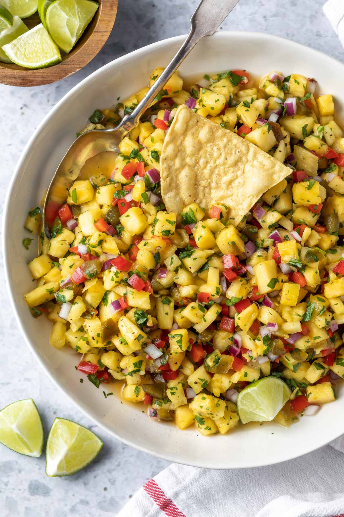 Fresh Pineapple Salsa Recipe (easy!) - Simply Whisked Is It Ok To Leave Salsa Out Overnight