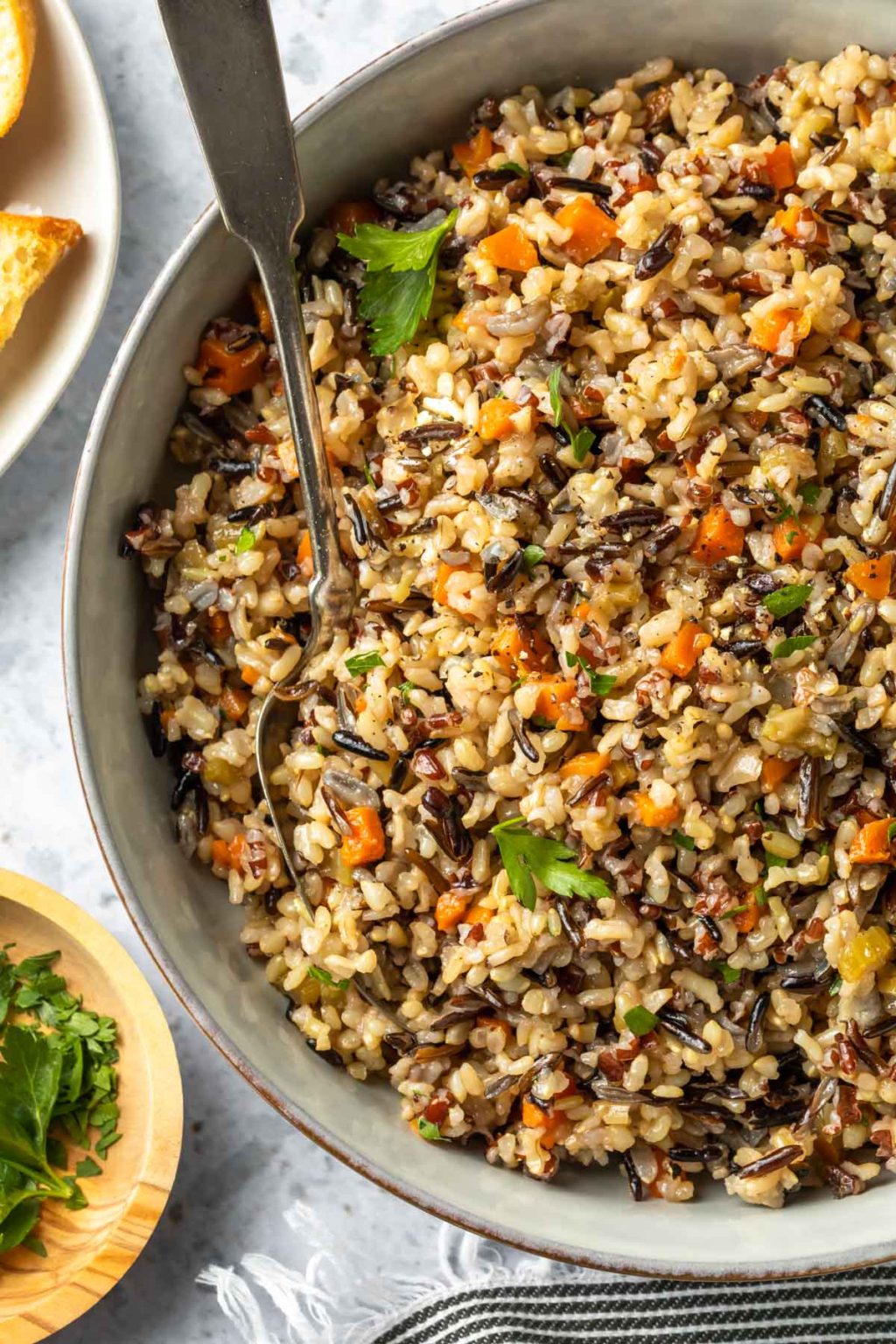 Wild Rice Pilaf (Dairy Free, Vegan) - Simply Whisked
