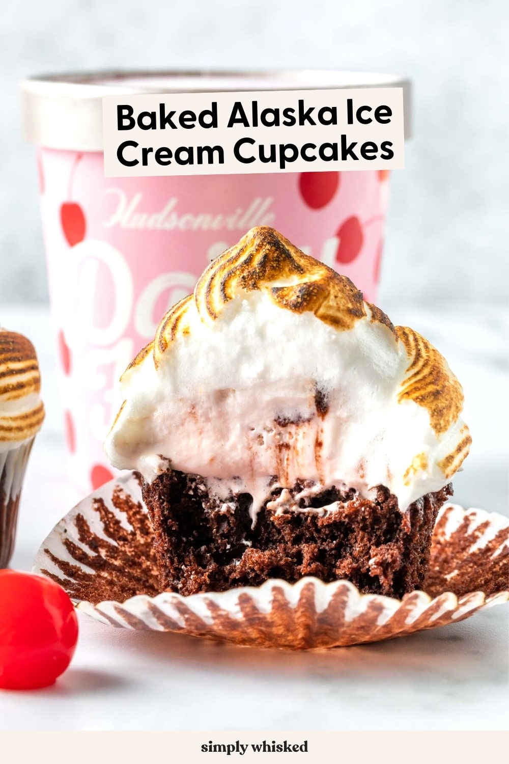 Baked Alaska Cupcakes (Dairy Free) - Simply Whisked