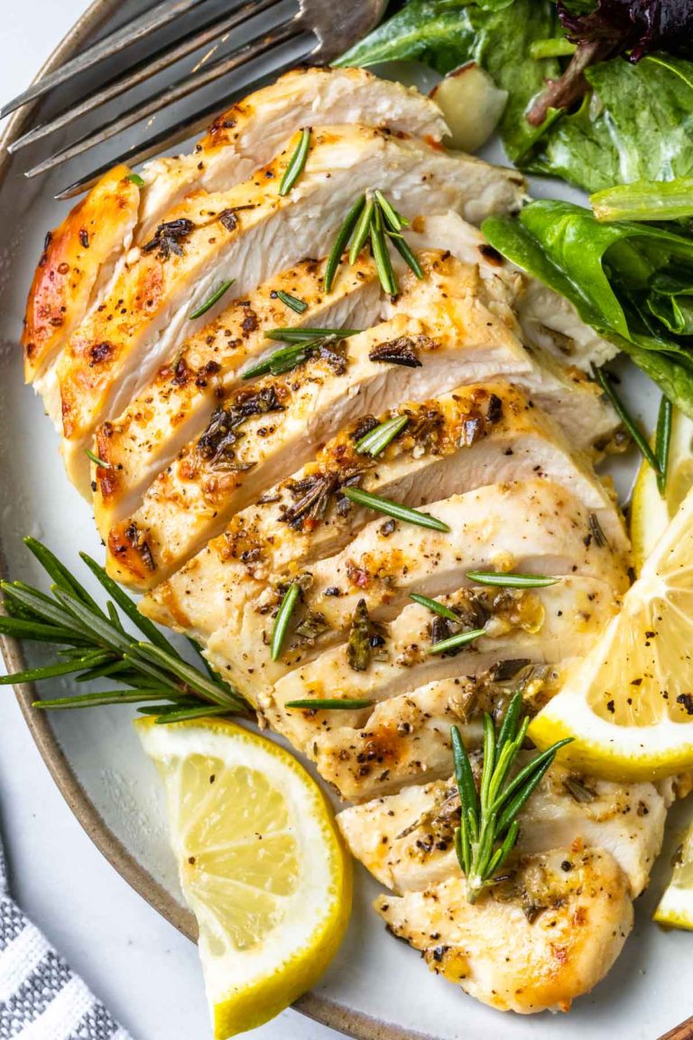 Lemon Rosemary Broiled Chicken Breast - Simply Whisked