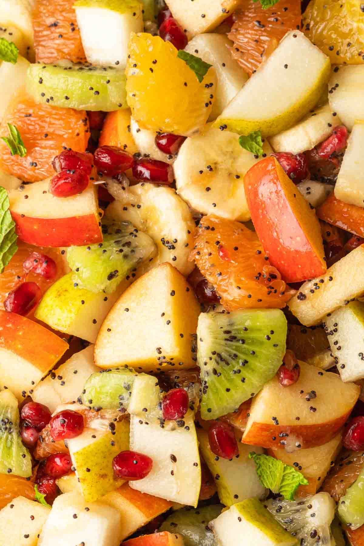 Close up of winter fruit salad. 