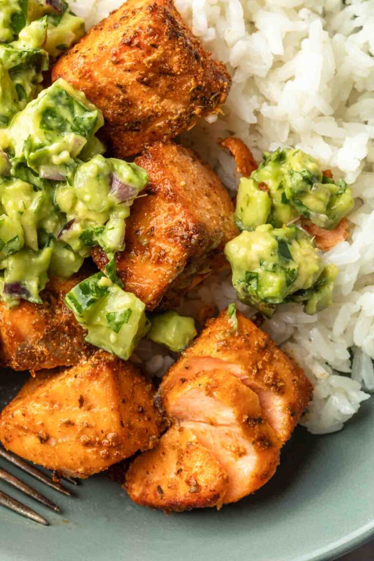 Blackened Air Fryer Salmon Bites