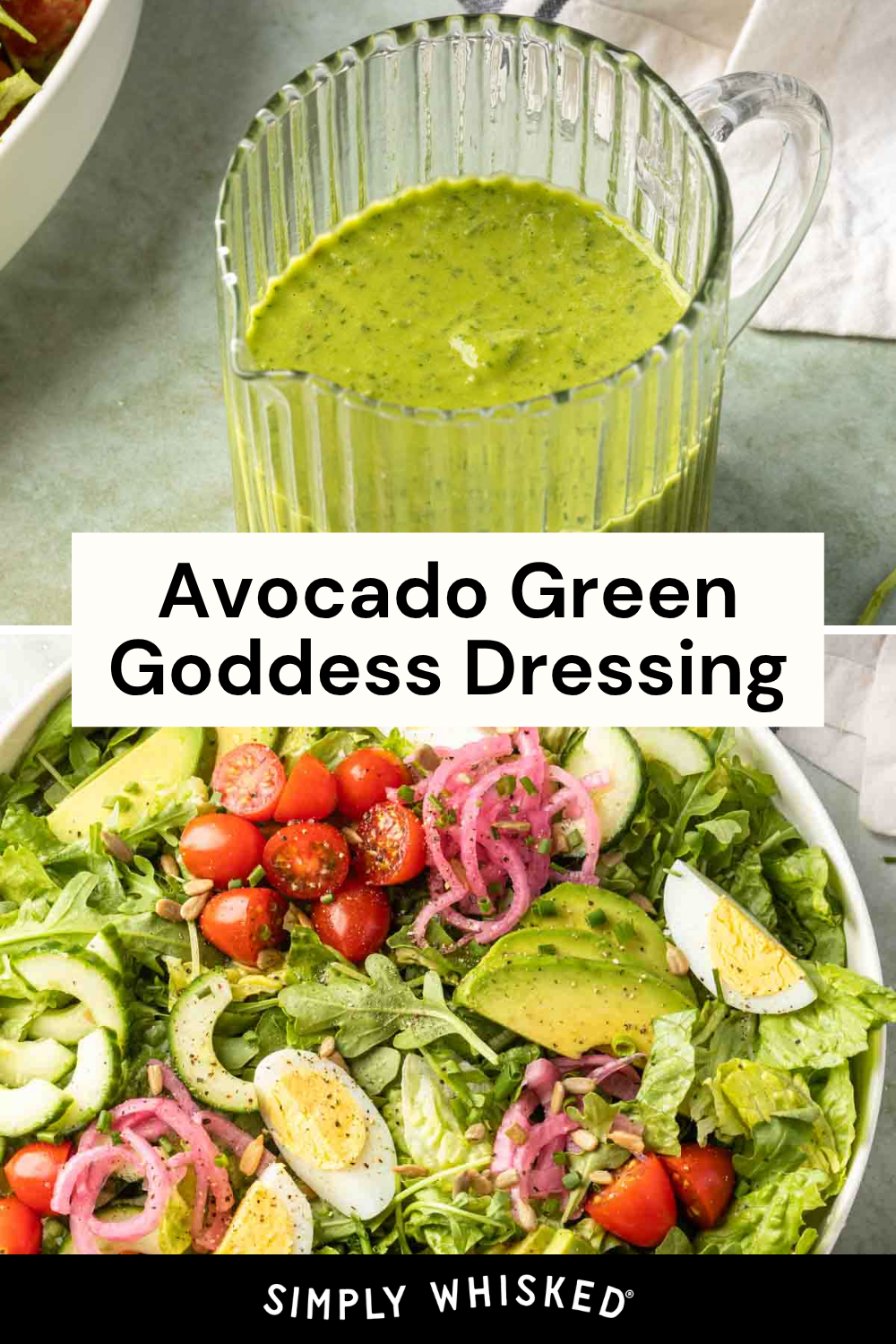 simply avocado green goddess dressing Simply Dressed Avocado Green Goddess Dressing & Dip